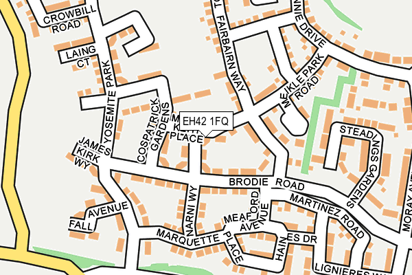 EH42 1FQ map - OS OpenMap – Local (Ordnance Survey)