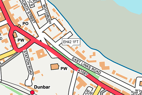 EH42 1FT map - OS OpenMap – Local (Ordnance Survey)