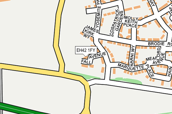 EH42 1FY map - OS OpenMap – Local (Ordnance Survey)