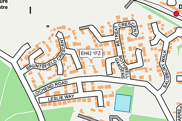 EH42 1FZ map - OS OpenMap – Local (Ordnance Survey)