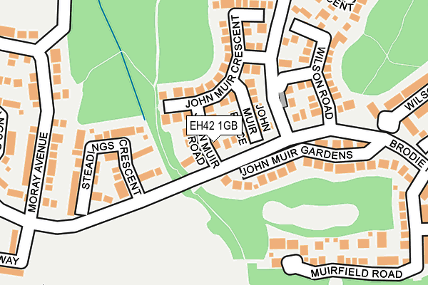 EH42 1GB map - OS OpenMap – Local (Ordnance Survey)