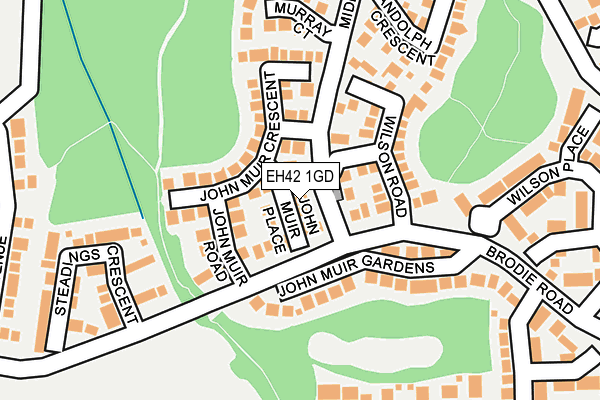 EH42 1GD map - OS OpenMap – Local (Ordnance Survey)