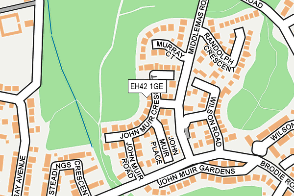EH42 1GE map - OS OpenMap – Local (Ordnance Survey)