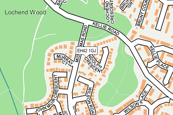 EH42 1GJ map - OS OpenMap – Local (Ordnance Survey)