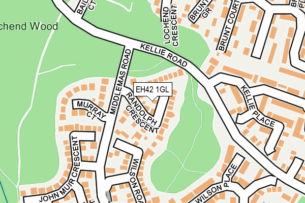 EH42 1GL map - OS OpenMap – Local (Ordnance Survey)