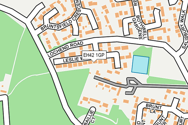 EH42 1GP map - OS OpenMap – Local (Ordnance Survey)