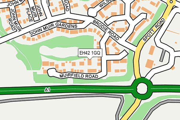 EH42 1GQ map - OS OpenMap – Local (Ordnance Survey)