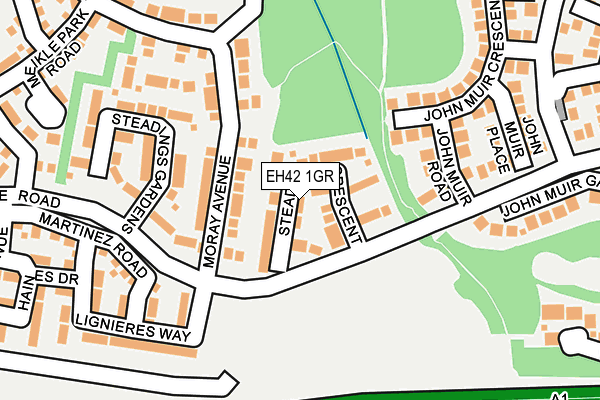 EH42 1GR map - OS OpenMap – Local (Ordnance Survey)