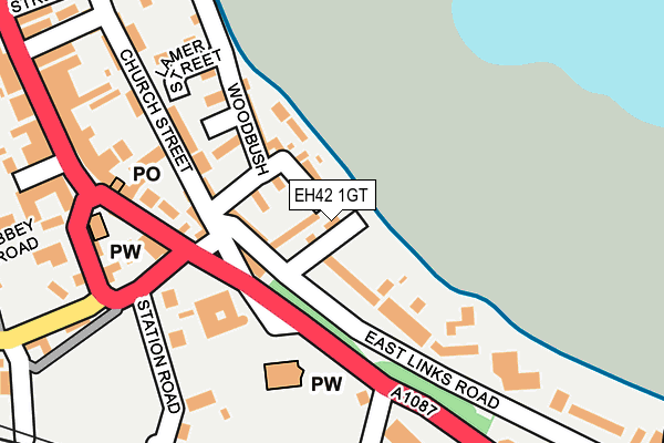EH42 1GT map - OS OpenMap – Local (Ordnance Survey)