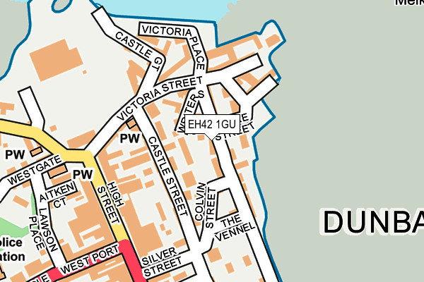 EH42 1GU map - OS OpenMap – Local (Ordnance Survey)