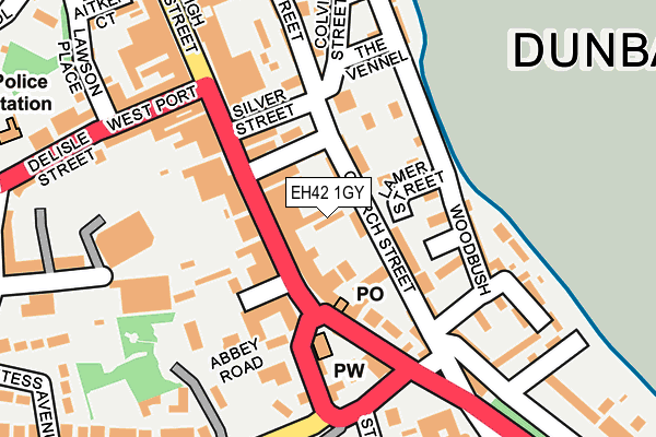 EH42 1GY map - OS OpenMap – Local (Ordnance Survey)