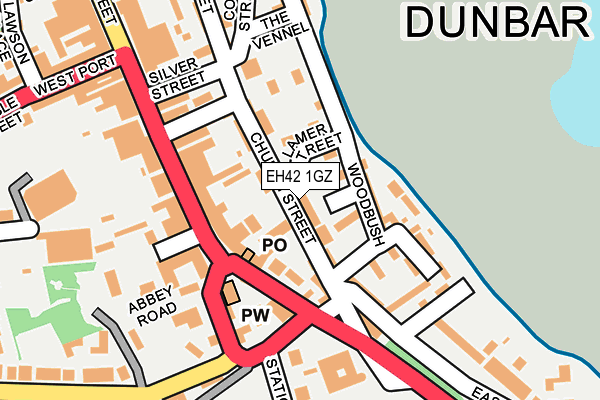 EH42 1GZ map - OS OpenMap – Local (Ordnance Survey)