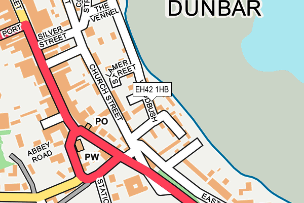 EH42 1HB map - OS OpenMap – Local (Ordnance Survey)