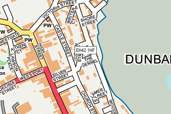 EH42 1HF map - OS OpenMap – Local (Ordnance Survey)