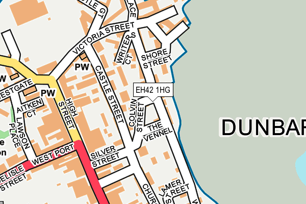 EH42 1HG map - OS OpenMap – Local (Ordnance Survey)