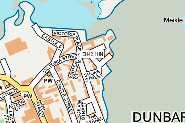 EH42 1HN map - OS OpenMap – Local (Ordnance Survey)