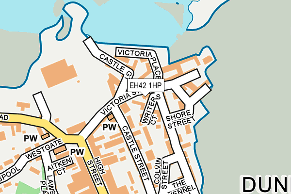 EH42 1HP map - OS OpenMap – Local (Ordnance Survey)