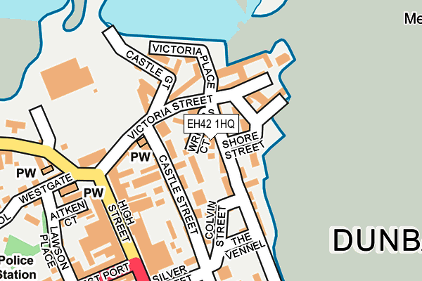 EH42 1HQ map - OS OpenMap – Local (Ordnance Survey)