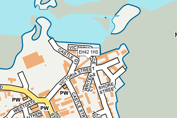 EH42 1HS map - OS OpenMap – Local (Ordnance Survey)