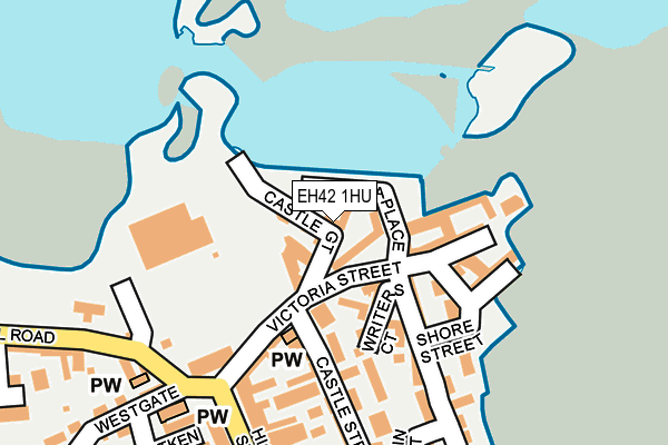 EH42 1HU map - OS OpenMap – Local (Ordnance Survey)