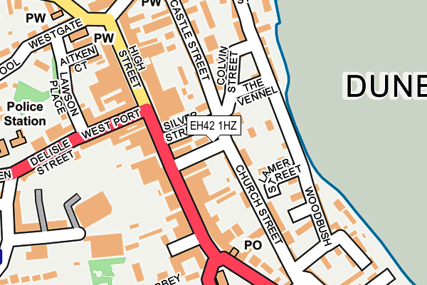 EH42 1HZ map - OS OpenMap – Local (Ordnance Survey)