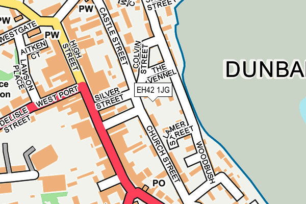 EH42 1JG map - OS OpenMap – Local (Ordnance Survey)