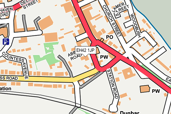 EH42 1JP map - OS OpenMap – Local (Ordnance Survey)