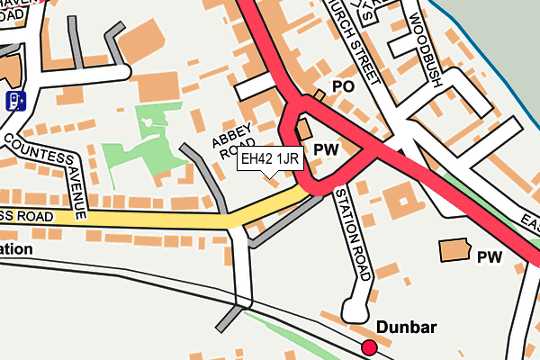 EH42 1JR map - OS OpenMap – Local (Ordnance Survey)