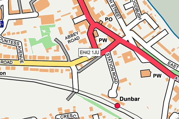 EH42 1JU map - OS OpenMap – Local (Ordnance Survey)