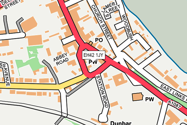 EH42 1JY map - OS OpenMap – Local (Ordnance Survey)