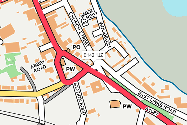 EH42 1JZ map - OS OpenMap – Local (Ordnance Survey)