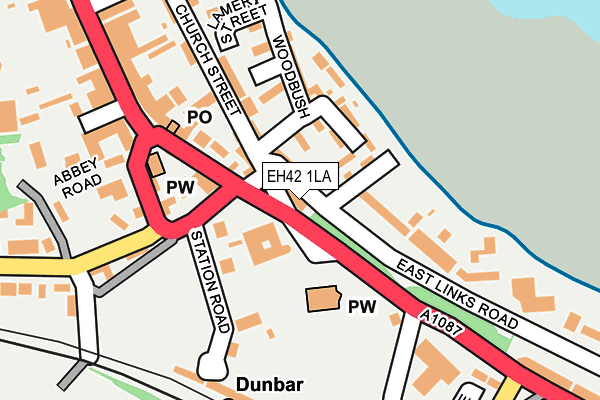 EH42 1LA map - OS OpenMap – Local (Ordnance Survey)