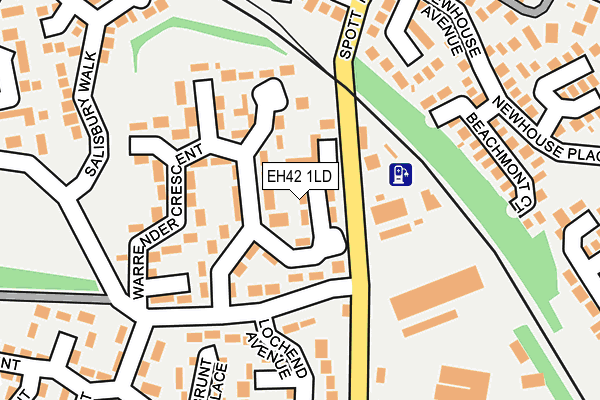 EH42 1LD map - OS OpenMap – Local (Ordnance Survey)