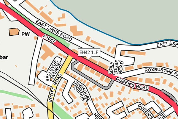 EH42 1LF map - OS OpenMap – Local (Ordnance Survey)