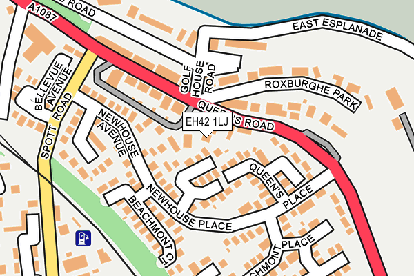 EH42 1LJ map - OS OpenMap – Local (Ordnance Survey)