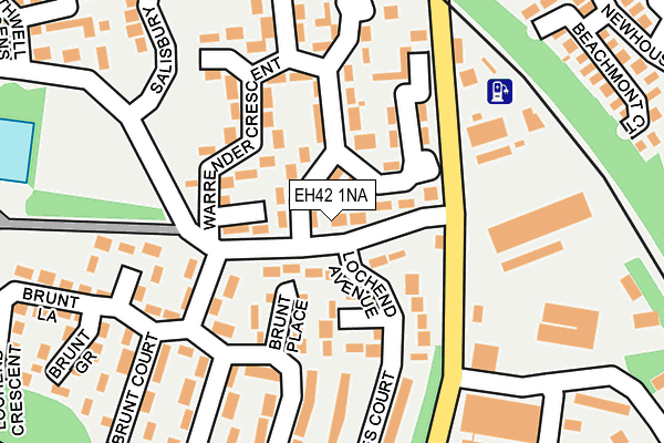 EH42 1NA map - OS OpenMap – Local (Ordnance Survey)