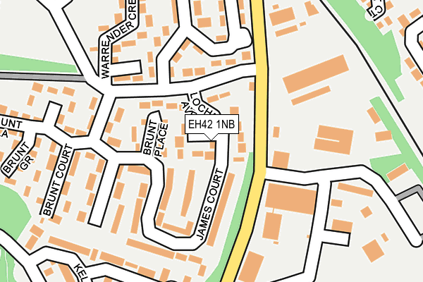 EH42 1NB map - OS OpenMap – Local (Ordnance Survey)