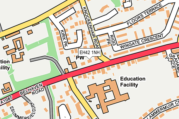 EH42 1NH map - OS OpenMap – Local (Ordnance Survey)