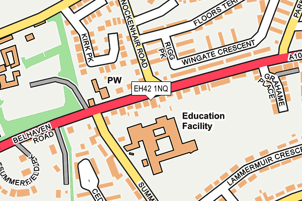 EH42 1NQ map - OS OpenMap – Local (Ordnance Survey)