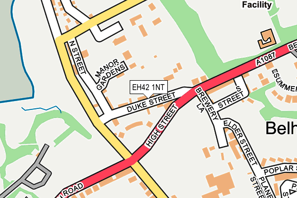 EH42 1NT map - OS OpenMap – Local (Ordnance Survey)