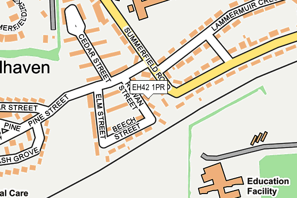 EH42 1PR map - OS OpenMap – Local (Ordnance Survey)