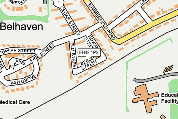 EH42 1PS map - OS OpenMap – Local (Ordnance Survey)