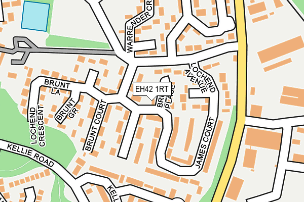 EH42 1RT map - OS OpenMap – Local (Ordnance Survey)