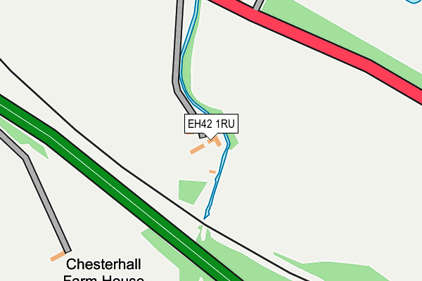 EH42 1RU map - OS OpenMap – Local (Ordnance Survey)