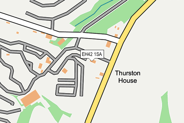 EH42 1SA map - OS OpenMap – Local (Ordnance Survey)