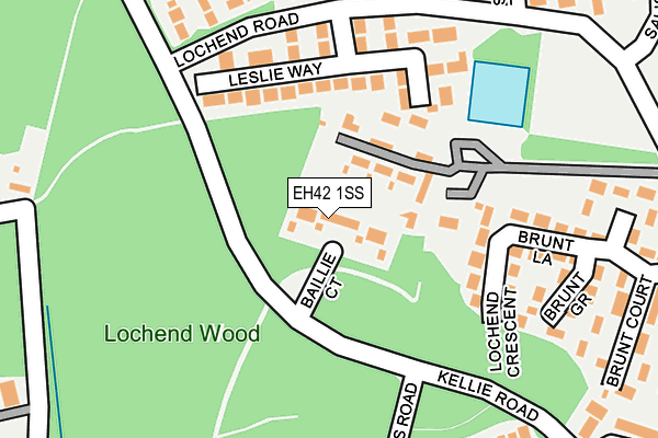 EH42 1SS map - OS OpenMap – Local (Ordnance Survey)