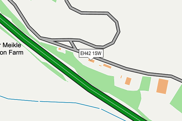 EH42 1SW map - OS OpenMap – Local (Ordnance Survey)