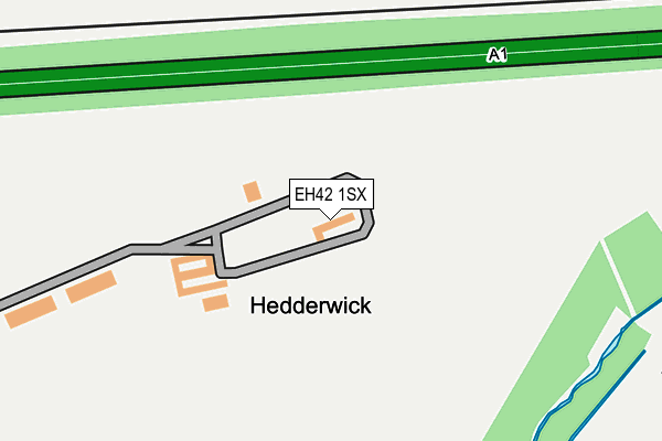 EH42 1SX map - OS OpenMap – Local (Ordnance Survey)