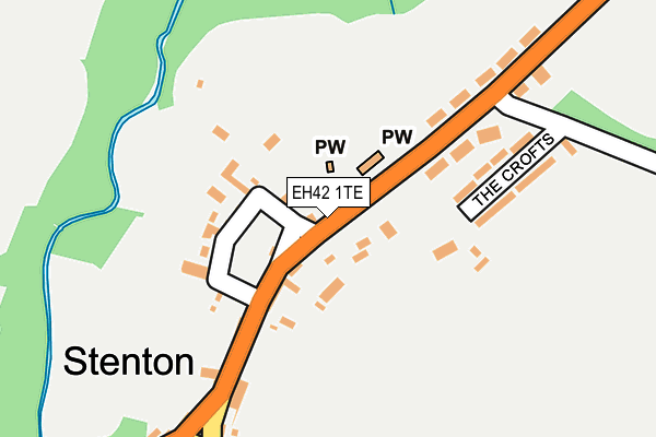 EH42 1TE map - OS OpenMap – Local (Ordnance Survey)