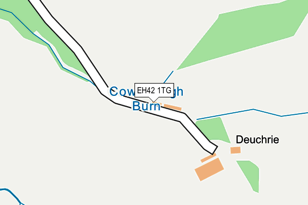 EH42 1TG map - OS OpenMap – Local (Ordnance Survey)